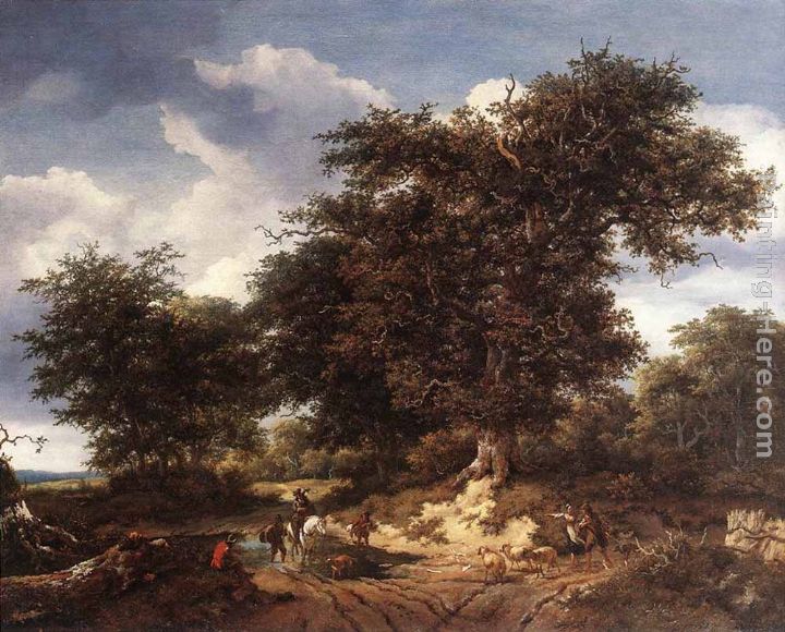 The Great Oak painting - Jacob van Ruisdael The Great Oak art painting
